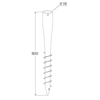 Eindrehhülse rund 68x800x1,8 mm PWG 68/800