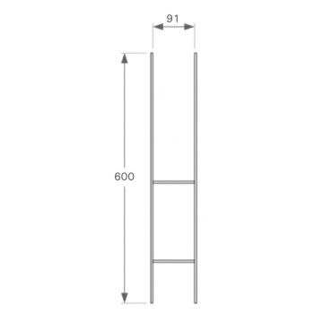 Pfostenträger 91x600x6 mm PSH 90