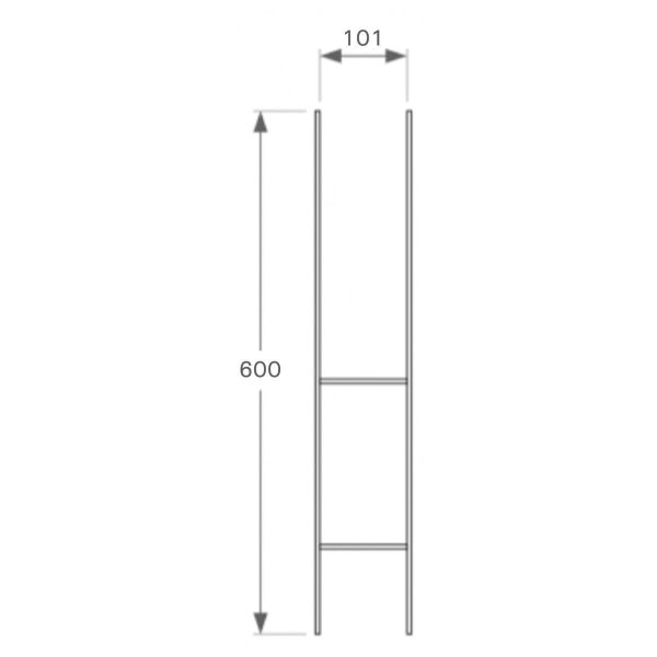 Pfostenträger 101x600x6 mm PSH 100