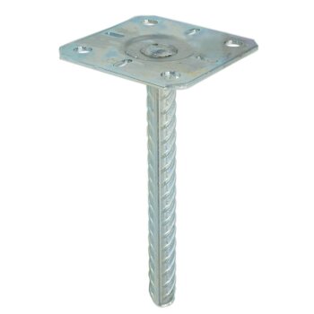 Stützenfuß zum Einlassen 80x202x3 mm PPS 80