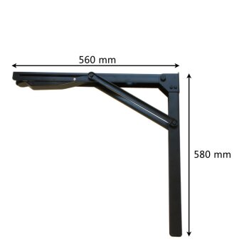 Schwerlastträger Schwarz 560x580 mm WSF 560