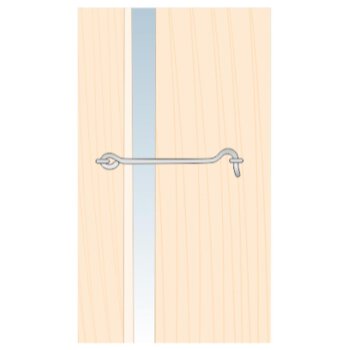 Sturmhaken mit Öse 140 mm Schwarz ZHK 140 C