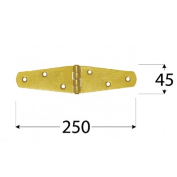 Deckelscharnier Schwarz 250x45x2 mm ZTS 250 C