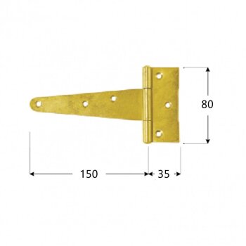 Kreuzgehänge T-Band Schwarz 150x35x80x2 mm ZT 150 C
