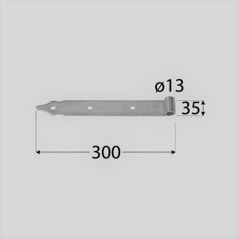 Ladenband  300x35/4,0 D13 mm