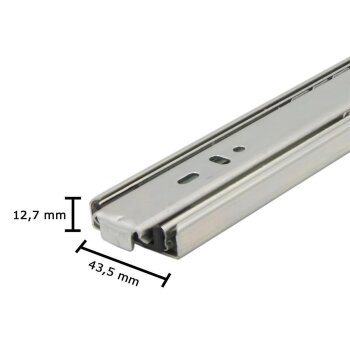 Schubladenschienen 45 mm mit Push to Open 30 cm 1 Paar