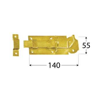 Schlossriegel 140x55 mm WZP140