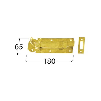 Schlossriegel gekröpft mit Schließblech 180x65 mm WZW180