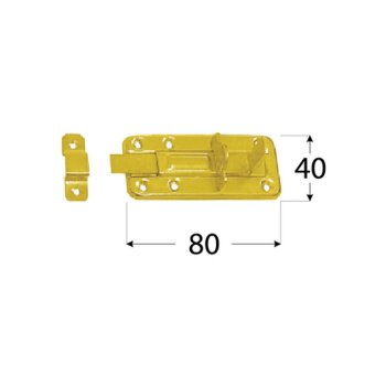 Schlossriegel leicht 80x40 mm WZTW80 (nicht abschließbar)