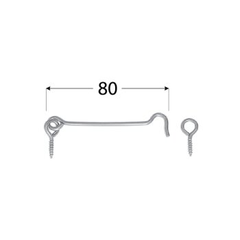Sturmhaken mit Öse 80mm