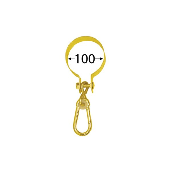 Schaukelschelle für Rundholz mit Karabinerhaken 100 mm