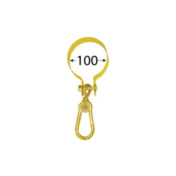Schaukelschelle für Rundholz mit Karabinerhaken 100 mm