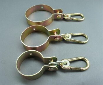 Schaukelschelle für Rundholz mit Karabinerhaken  120 mm