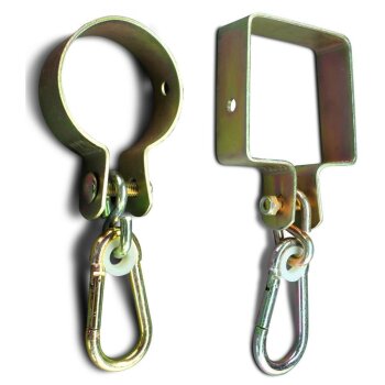 Schaukelschelle für Rundholz mit Karabinerhaken  120 mm