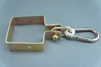 Schaukelschelle für Rundholz mit Karabinerhaken 80 mm