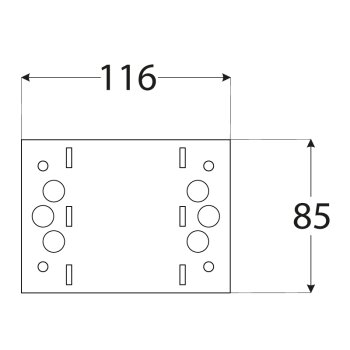 Flachverbinder 116 x 85 mm Holzverbinder schwarz