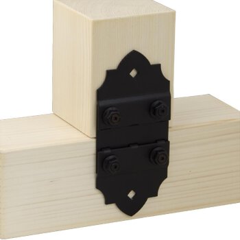 Flachverbinder 116 x 85 mm Holzverbinder schwarz