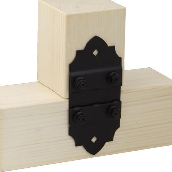 Flachverbinder 156 x 85 mm Holzverbinder schwarz