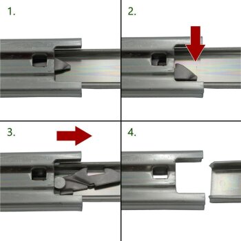 Schwerlast Vollauszug mit Verriegelung (100 kg) 60 cm (1Paar)