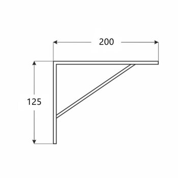Stahlkonsole verzinkt 200x125x20x3 mm WSWP