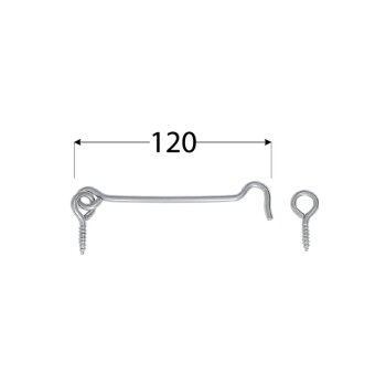Sturmhaken mit Öse schwarz 120 mm