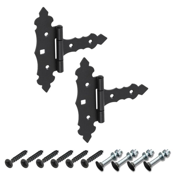 Kreuzgehänge schwarz 2er Set - 75x35x130x2 mm