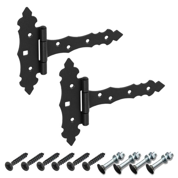 Kreuzgehänge schwarz 2er Set - 125x35x130x2 mm