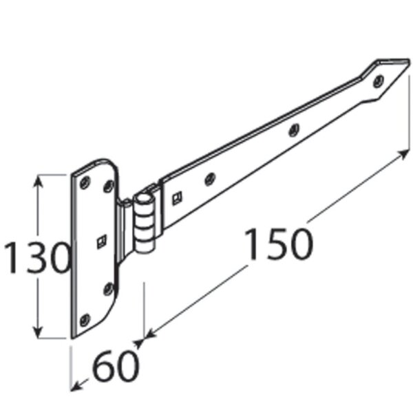 Torband deko 150 mm schwarz T Band Kreuzgehänge