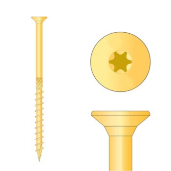 Konstruktionsschraube mit Senkkopf 5x100 mm 5 kg Box