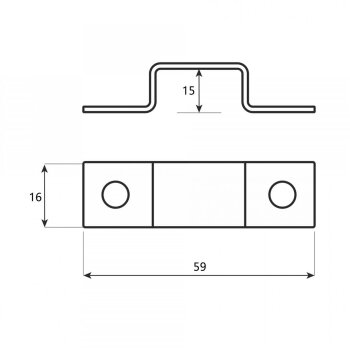 Metallschelle 59x16x15 mm SP 5