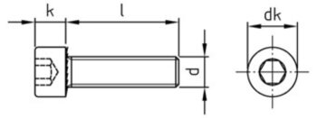 Zylinderschraube Edelstahl A2 M8 20-35 mm
