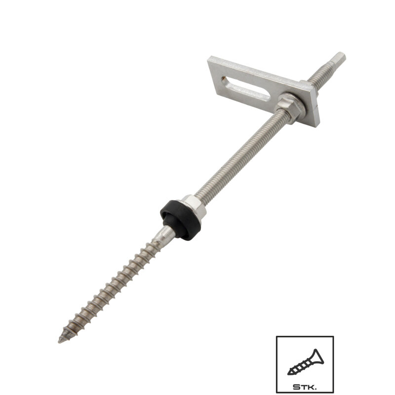 Stockschraube A2 M10 mit Adapterplatte und Dichtung 200-300mm, 3,50 € 