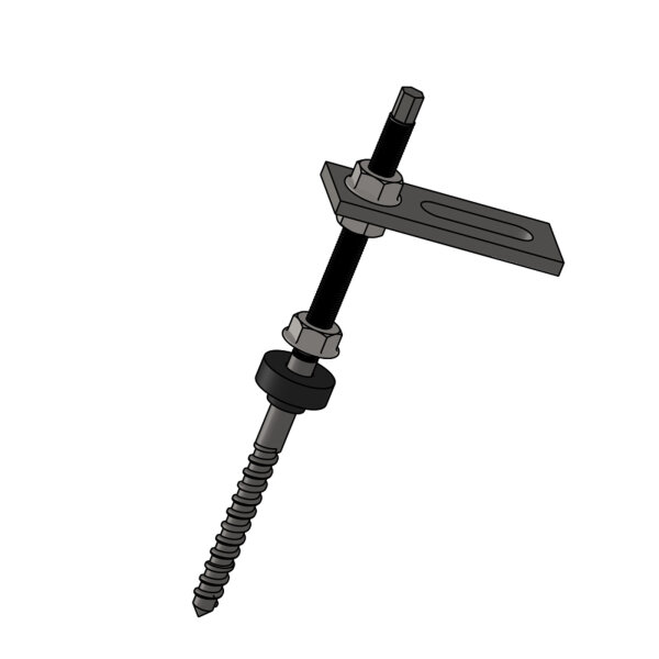 Stockschraube A2 M10 mit Adapterplatte und Dichtung 200-300mm, 3,50 € 