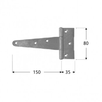 Kreuzgehänge 2er Set - 150x35x80x2 mm