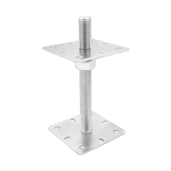 Pfostenträger höhenverstellbar aufschraubbar 130x250 mm silber PSR130 M24