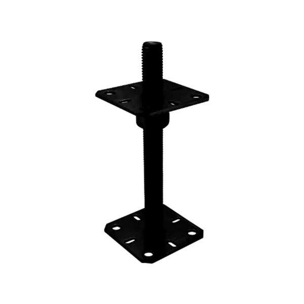 Pfostenträger höhenverstellbar aufschraubbar 100x250x4,0 mm schwarz PSR 100 M24