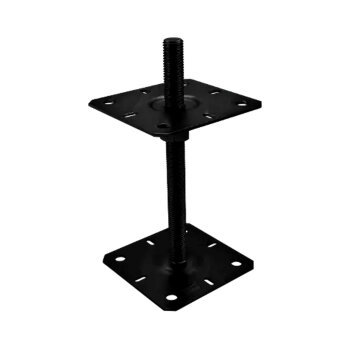 Pfostenträger höhenverstellbar aufschraubbar 130x250x3,0 mm schwarz PSR 130 M20