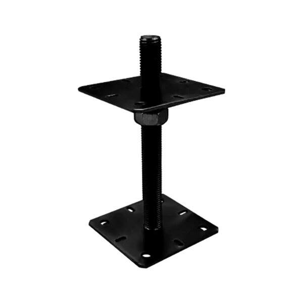 Pfostenträger höhenverstellbar aufschraubbar 130x250x4,0 mm schwarz PSR 130 M24