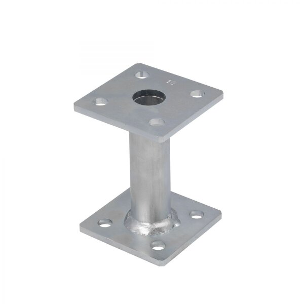 Stützenfuß 80x80x100x4,0 mm silber feuerverzinkt PMF 80/100