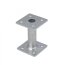 Stützenfuß 100x100x100x4,0 mm silber feuerverzinkt PMF 100/100