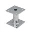 Stützenfuß 100x100x150x4,0 mm silber feuerverzinkt PMF 100/150