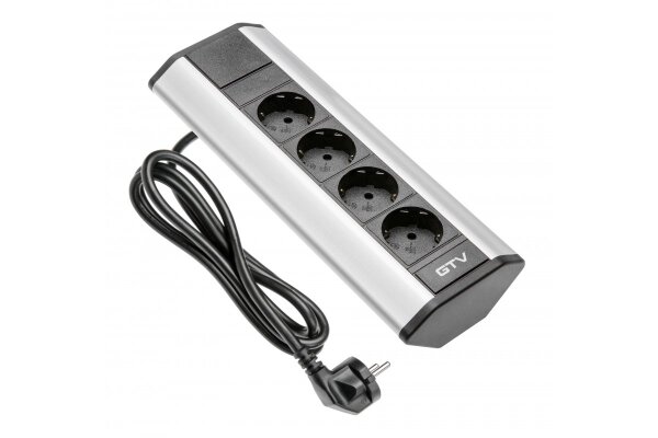 Eck-Möbelsteckdose 4 x Schuko