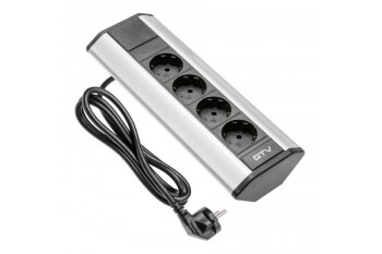 Eck-Möbelsteckdose 4 x Schuko