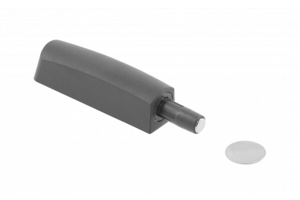 Druckschnäpper kurz mit Montageplatte, mit Magnetspitze, Anthrazit