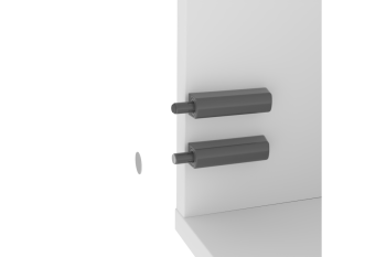 Druckschnäpper kurz mit Montageplatte, mit Magnetspitze, Anthrazit