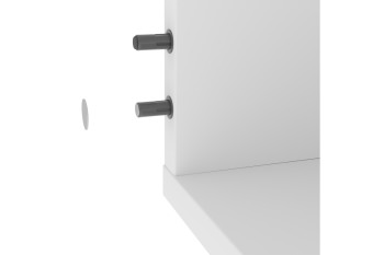 Einlass-Druckschnäpper kurz, mit Gummispitze, grau