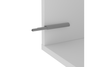 Druckschnäpper PL-DL mit Montageplatte, mit magnetischem Ende, grau