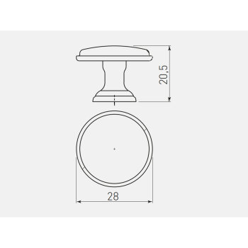 Möbelknopf CENTO, Zamak, Oberfläche: schwarz matt