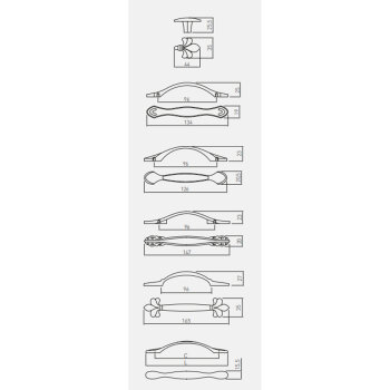 Möbelknopf ROYAL 3  weiß / gold