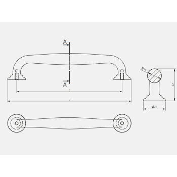 Möbelknopf STILO schwarz matt